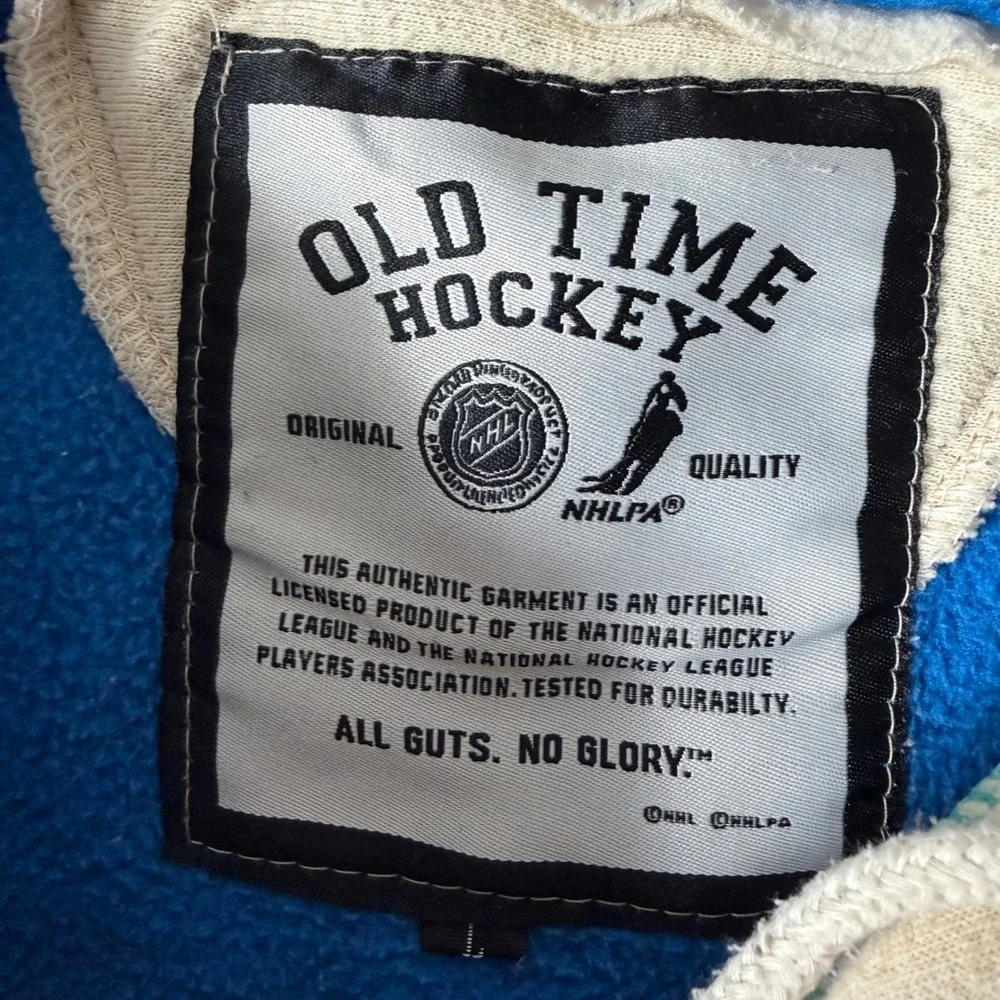 Old Time Hockey Washington Capitals Alex Ovechkin 8 Lace Up Hoodie Mens L Blue